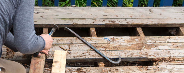 Image of a Seattle deck needing repair